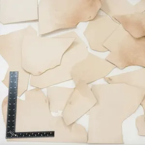 10 LB Vegetable Tan Tooling Cowhide Leather Scraps Light 3-6 oz. (1-2.4mm) Thick