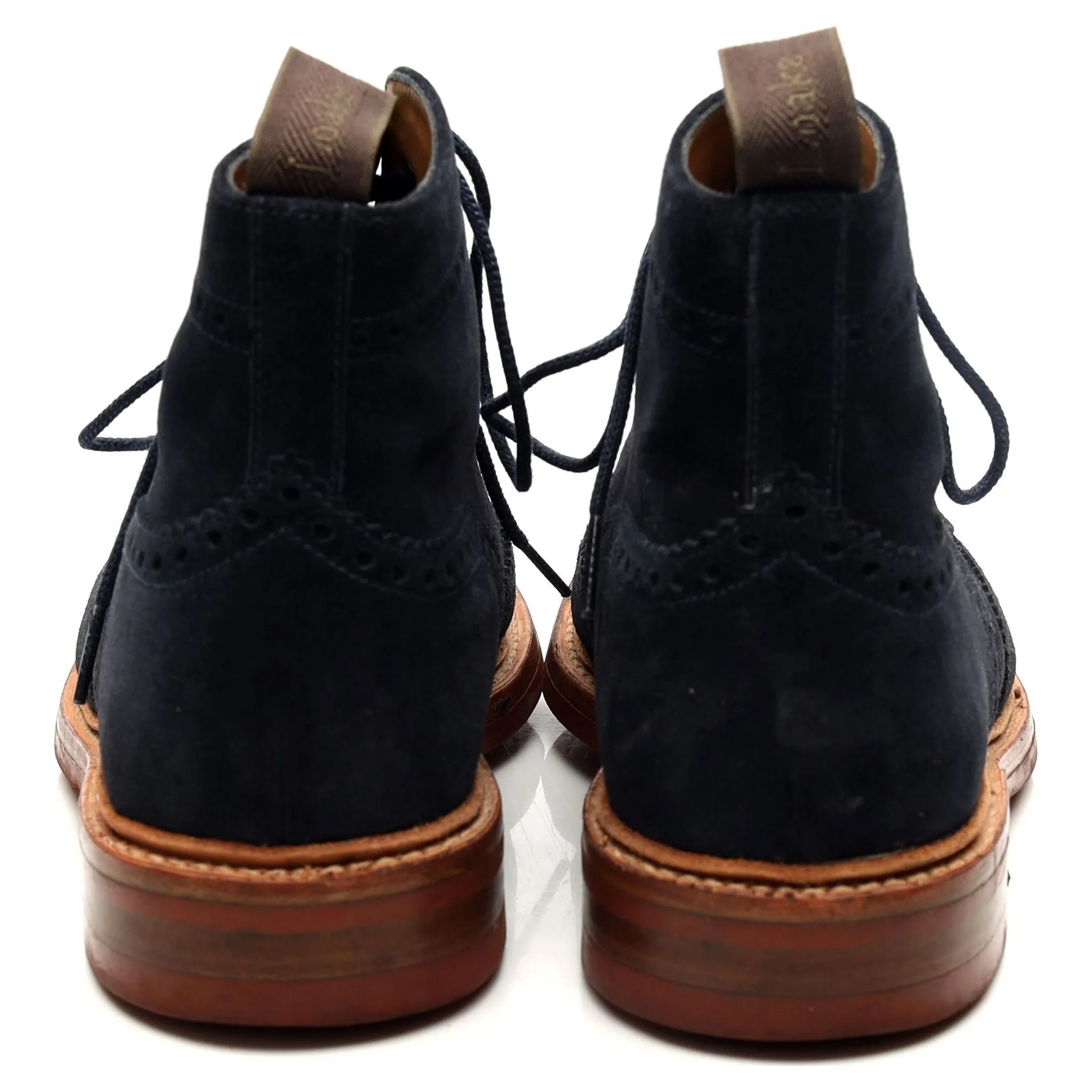 1880 'Winchester' Navy Blue Suede Boots UK 7 F