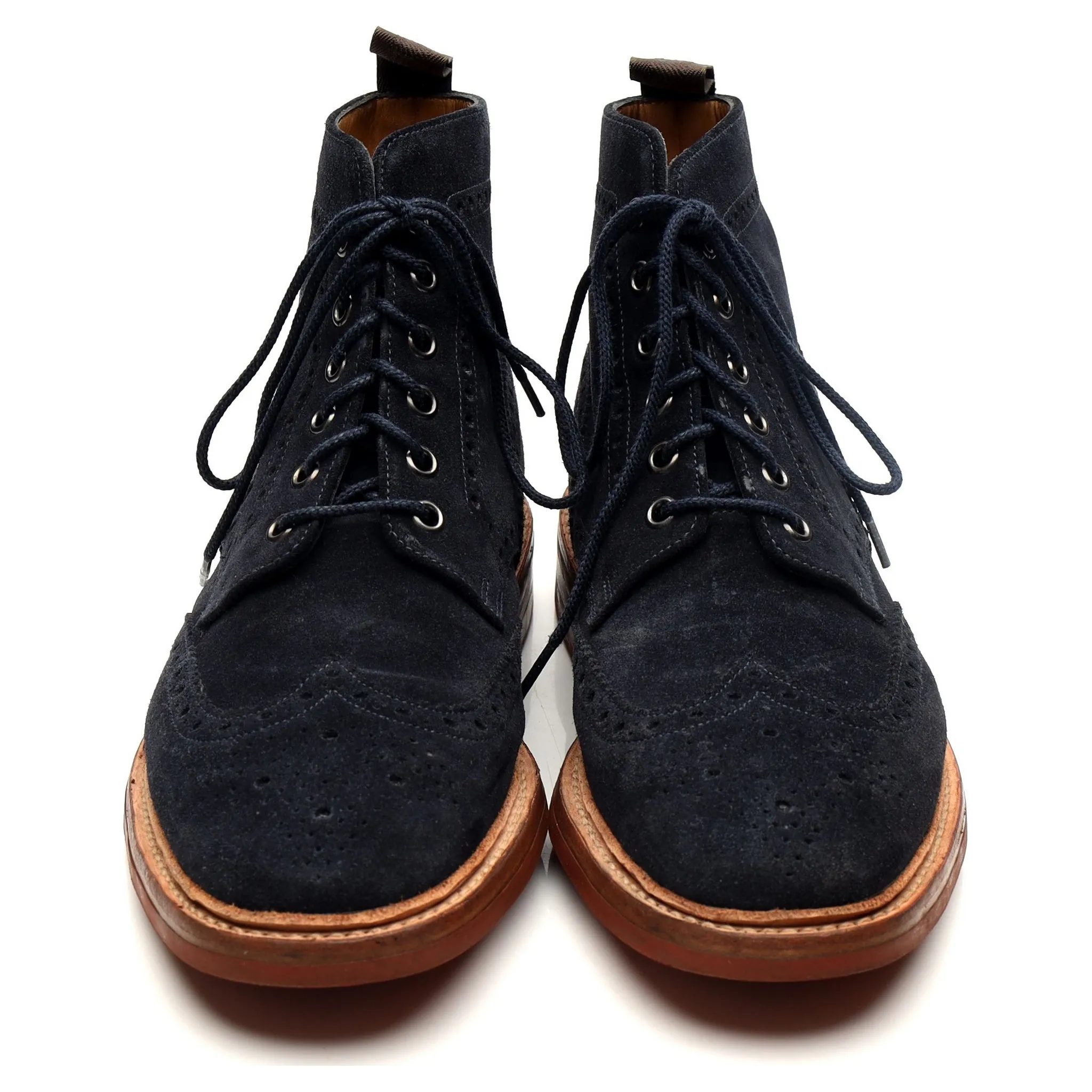 1880 'Winchester' Navy Blue Suede Boots UK 7 F