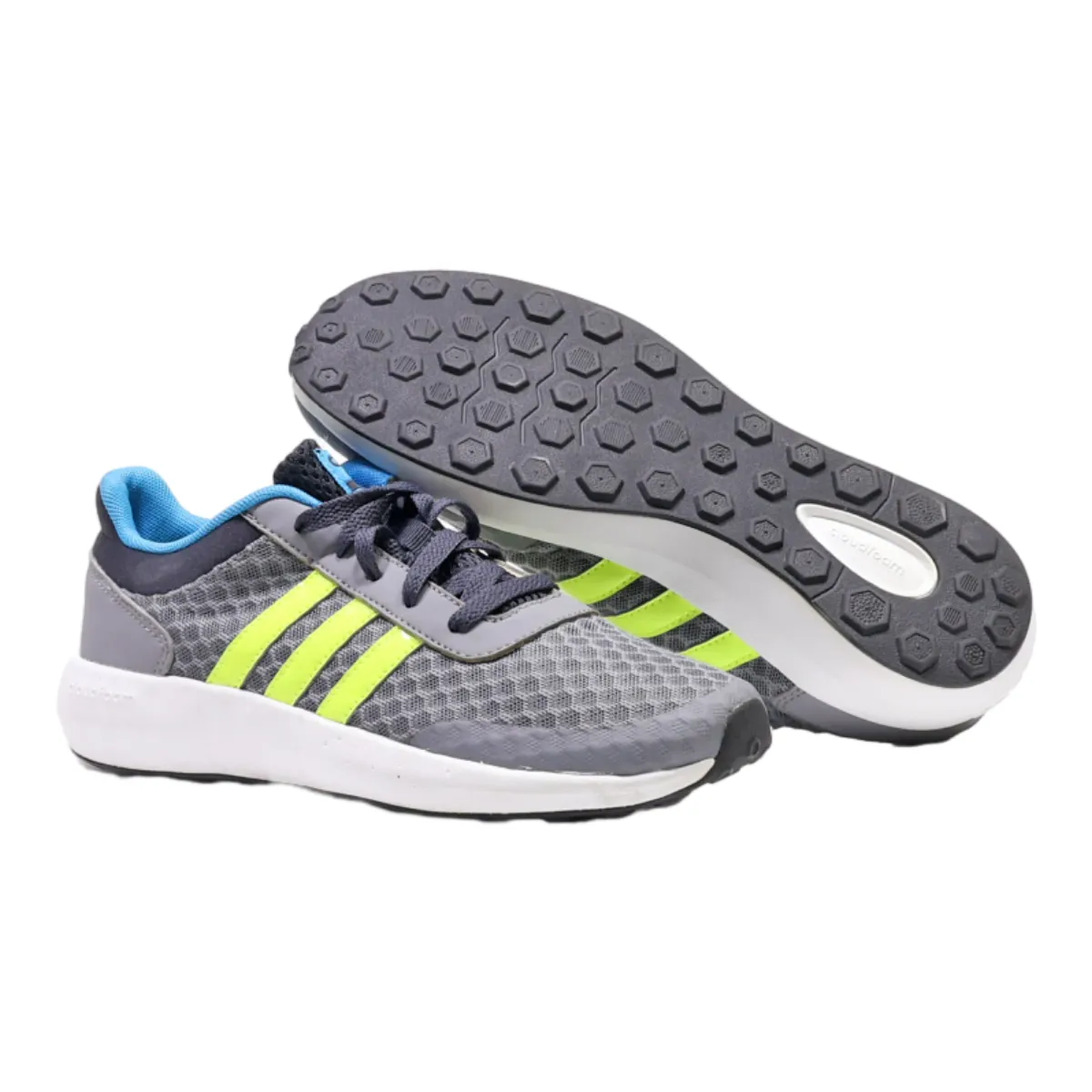 ADIDAS Cloudfoam Race Sneaker Trainers Grey Synthetic Womens UK 4.5