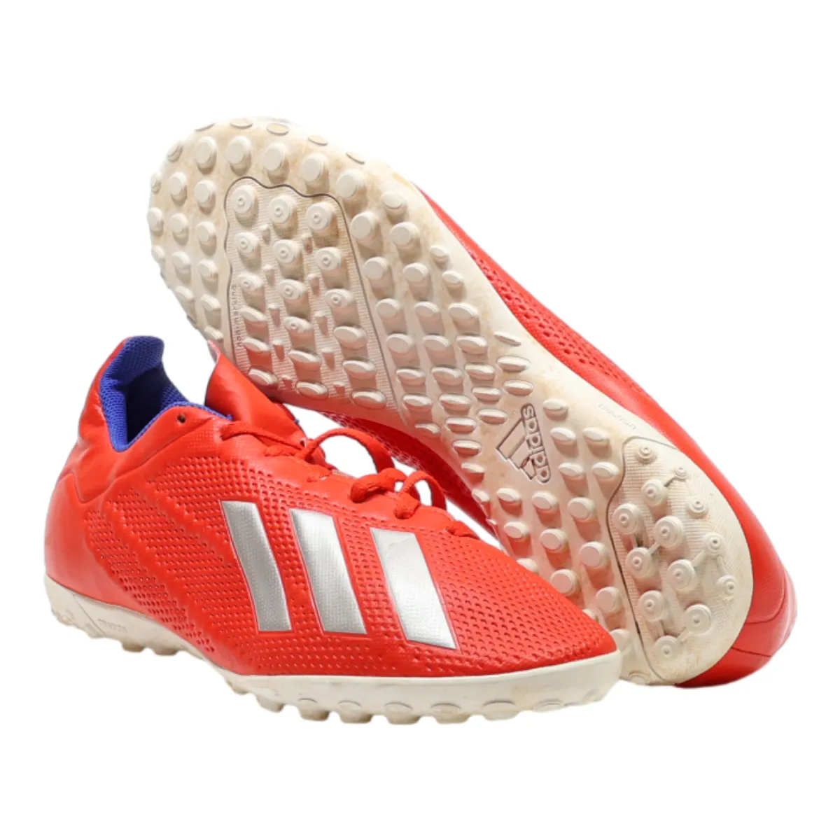 ADIDAS Football Low Top Trainers Red Leather Mens UK 9