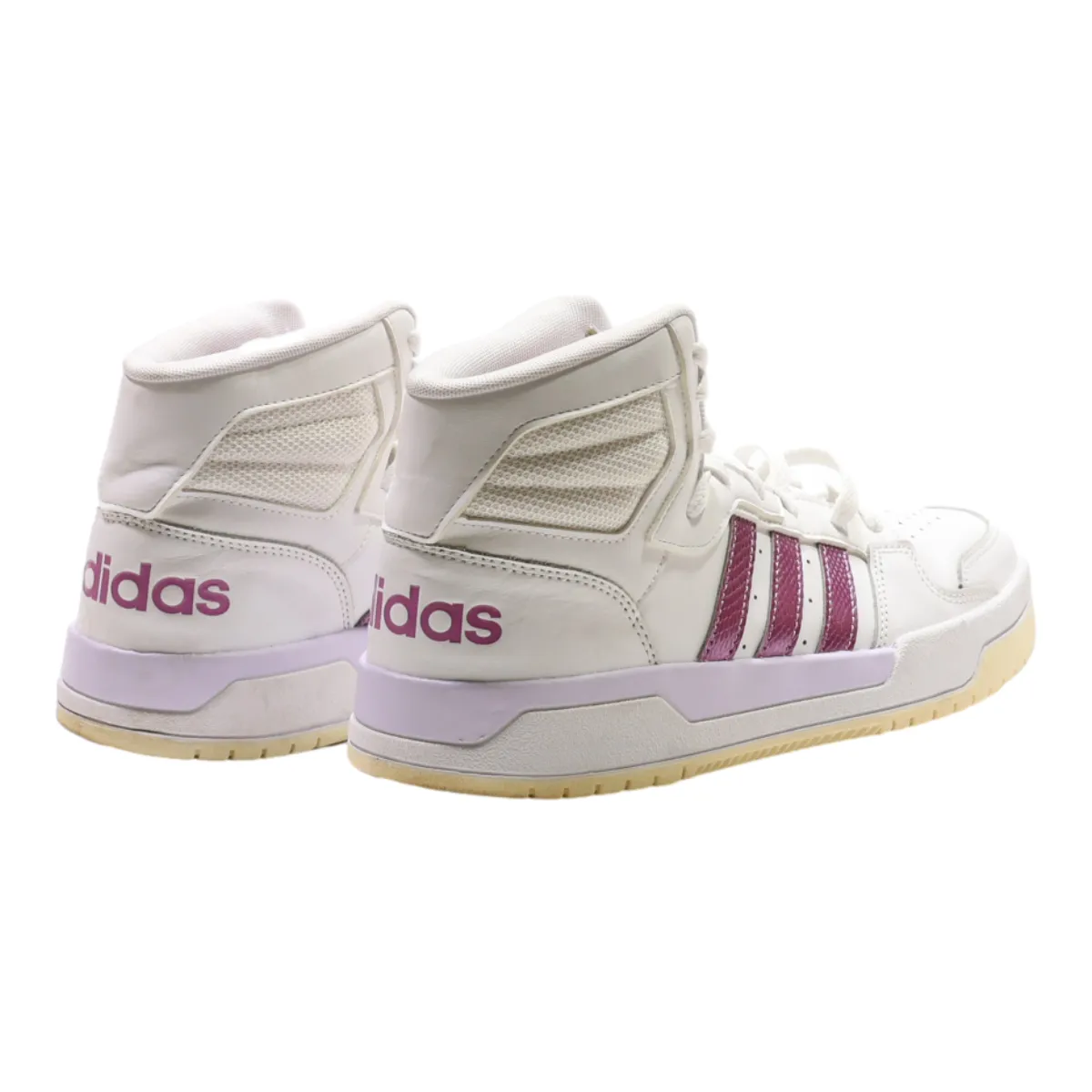 ADIDAS High Top Trainers White Leather Womens UK 9.5