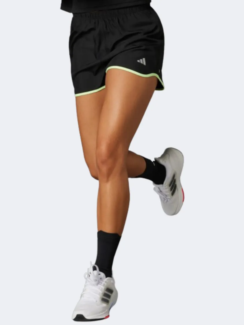 Adidas Run It Women Running Short Black/Green