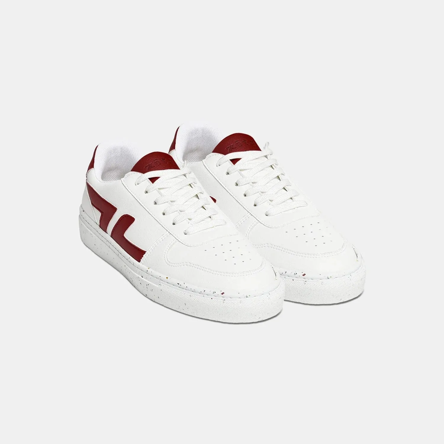 Alpha Unisec Vintage Grape Leather Vegan Sneakers | Red