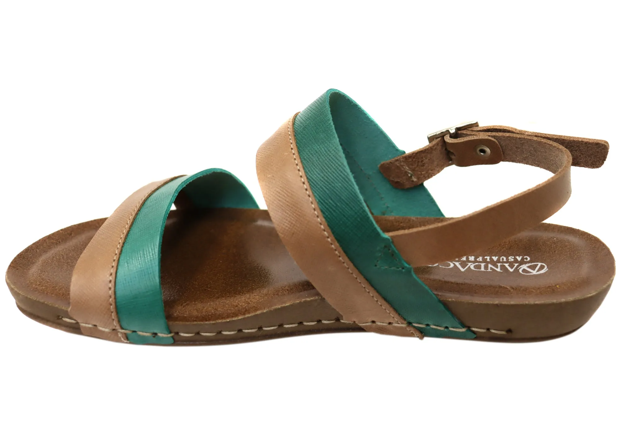 Andacco Camino Womens Comfortable Leather Sandals Made In Brazil