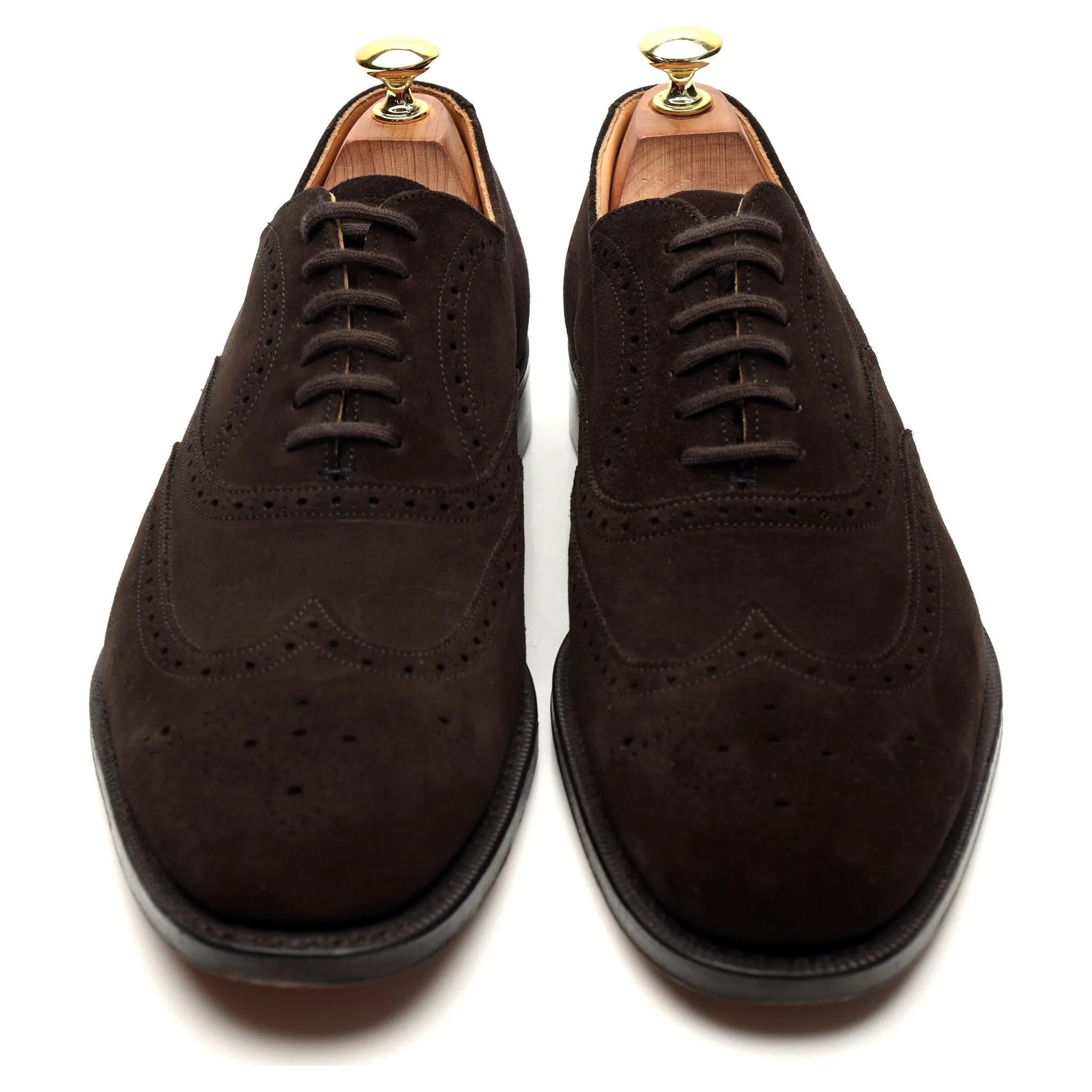 'Berlin' Dark Brown Suede Oxford Brogues UK 8.5 F