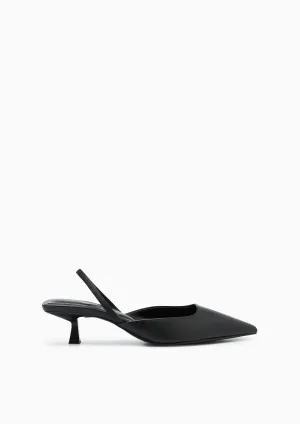 Biz Low Heel Slingbacks Black