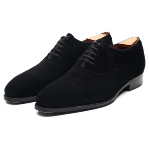 Black Suede Oxford Semi Brogues UK 6.5 E