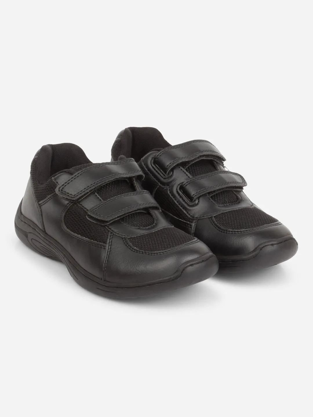 Black Unisex School Shoes for Teenage Boys & Girls (IJ0300)