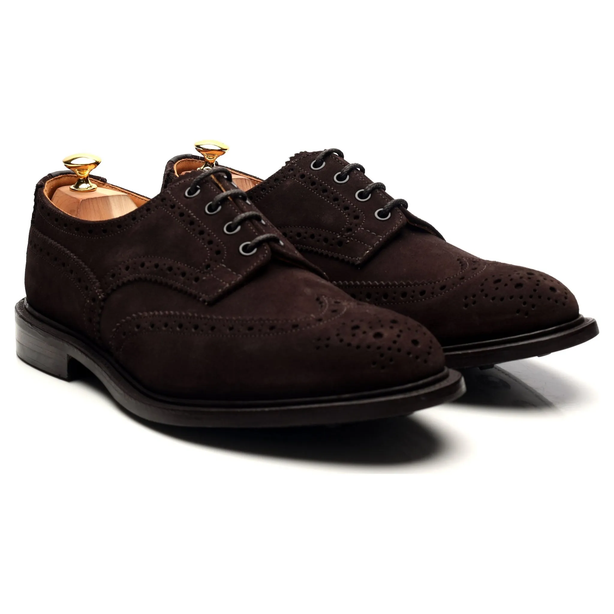 'Bourton' Dark Brown Suede Derby Brogues UK 11