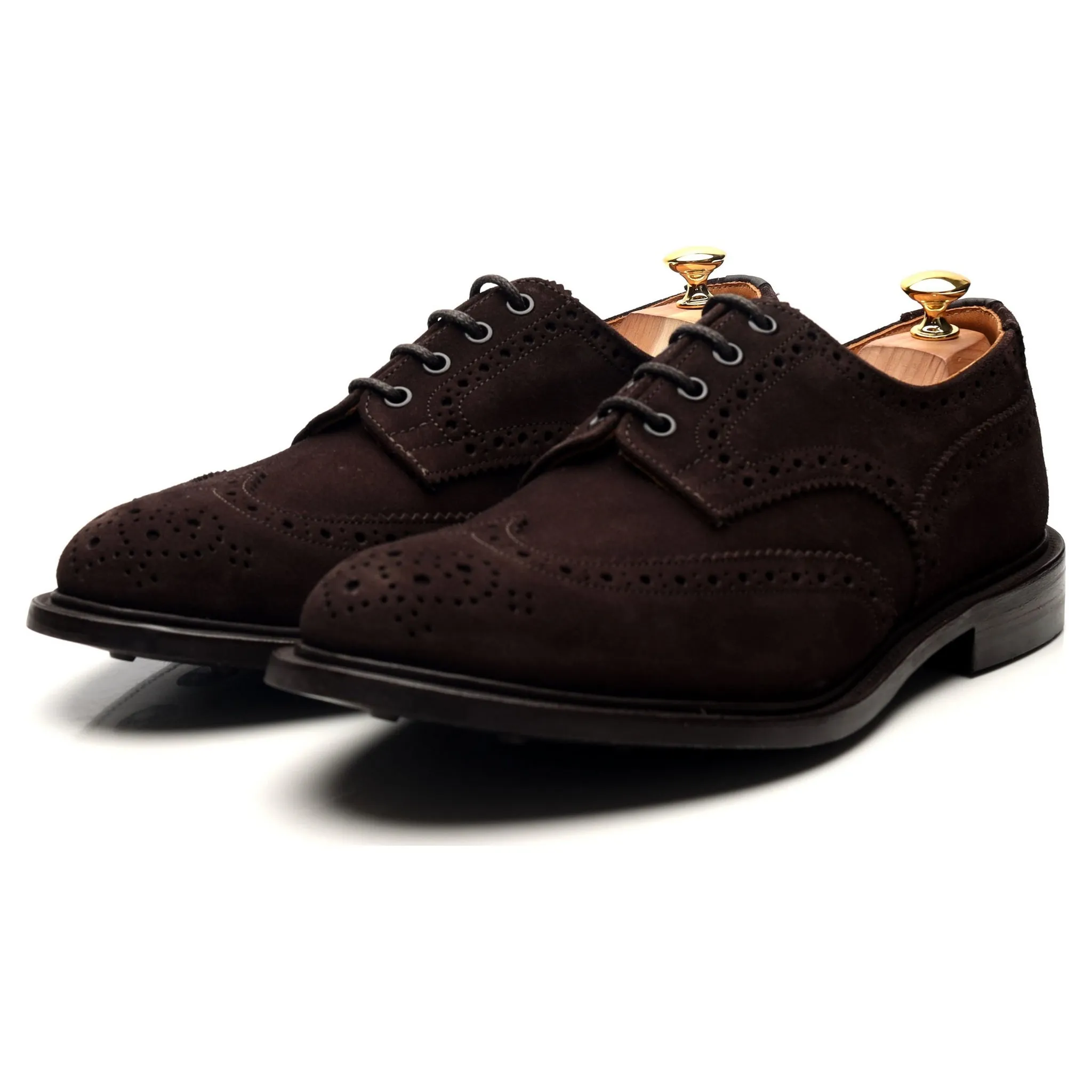 'Bourton' Dark Brown Suede Derby Brogues UK 11