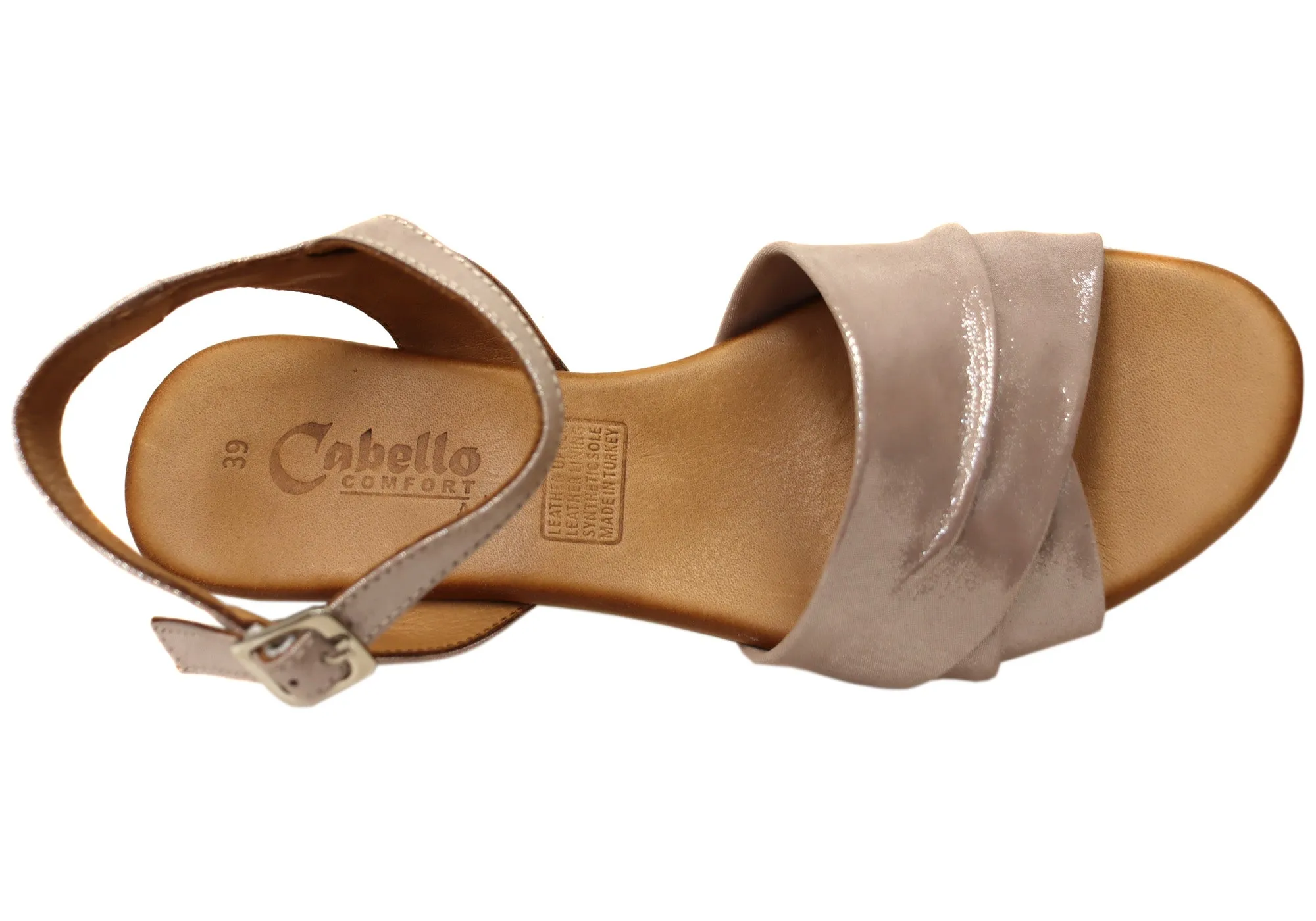 Cabello Comfort Yenice Womens Comfortable European Leather Sandals