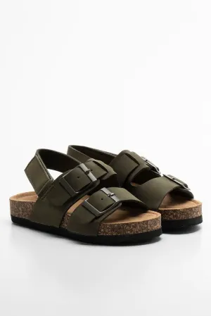 Double Band Sandal Fatigue Brown