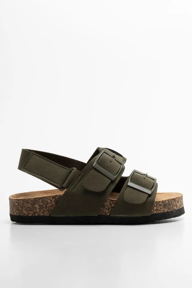 Double Band Sandal Fatigue Brown