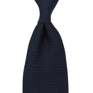 Grenadine / Garza Grossa Tie - Midnight - Hand-Rolled