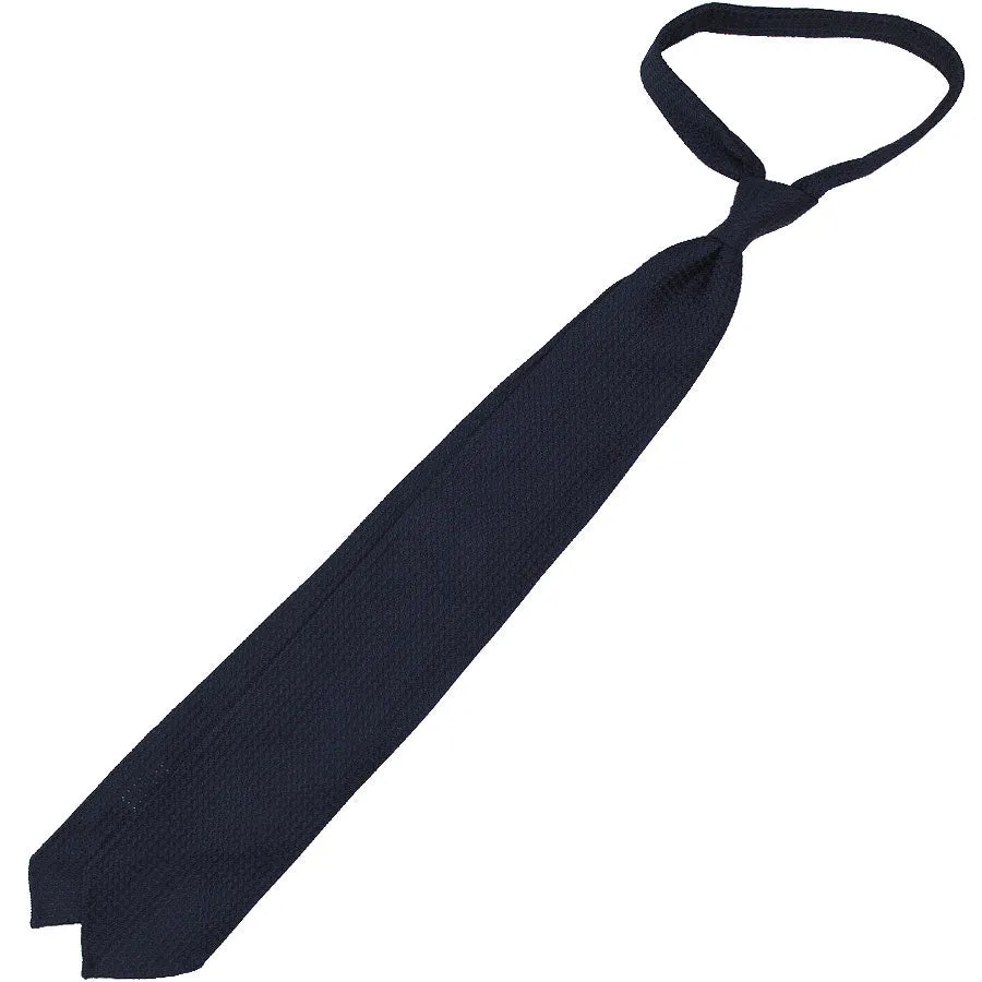 Grenadine / Garza Grossa Tie - Midnight - Hand-Rolled