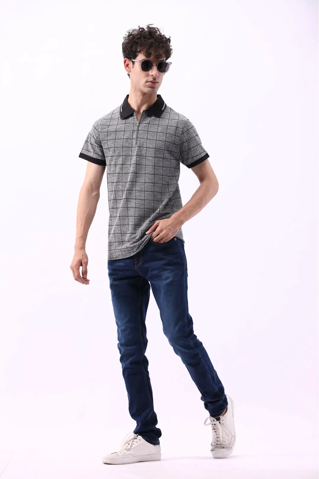 JACQUARD CHECK POLO SHIRT