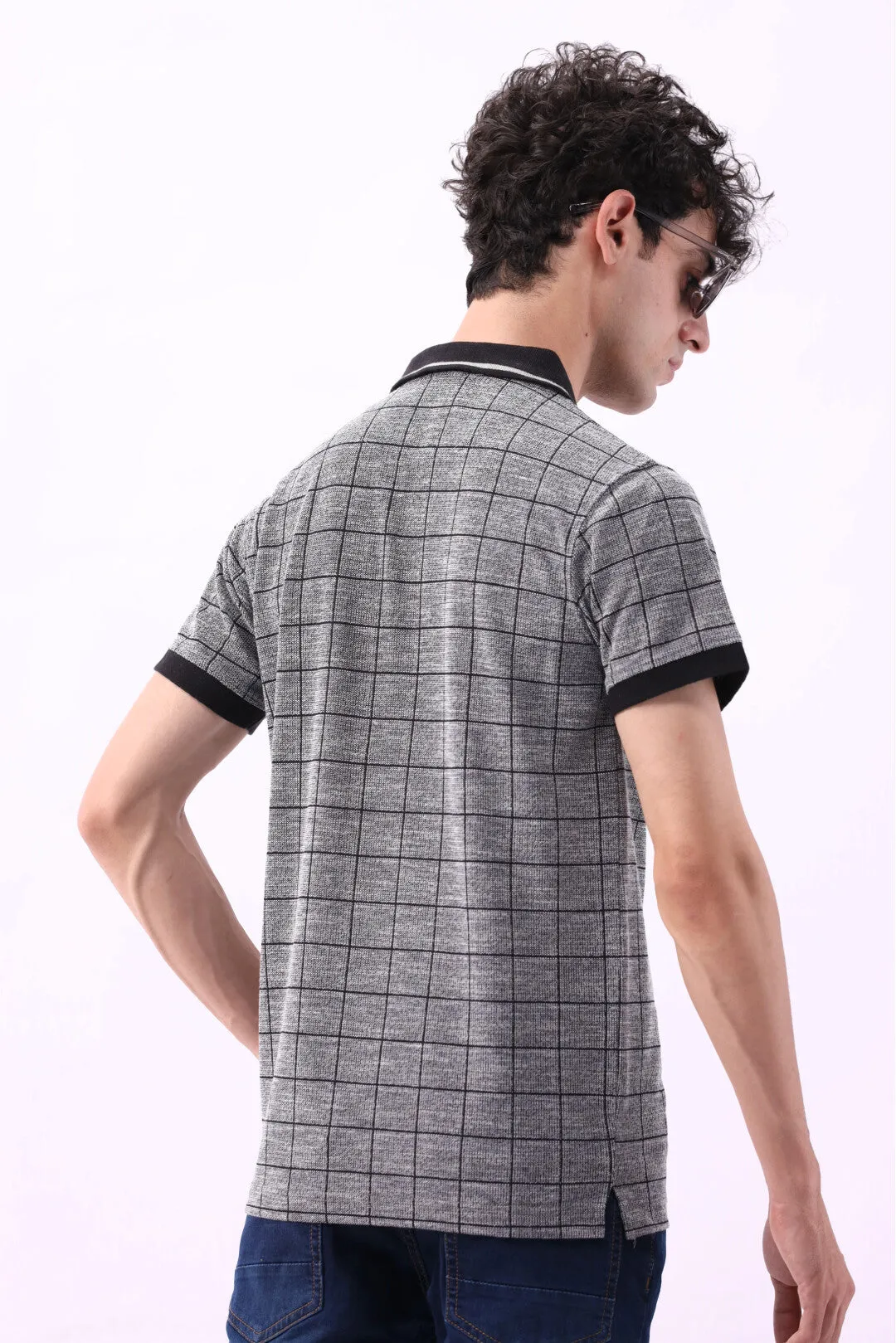 JACQUARD CHECK POLO SHIRT