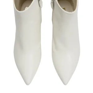 June White Boots - Pearl Heel