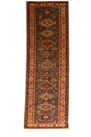 Kazak 100% wool Rug - Runner 2'8" x 13' 2"