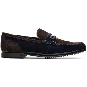 Marco Di Milano Hugo Osl Ostrich Leg and Rubber Brown-navy