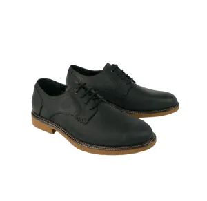 Mens Hush Puppies Manchester Shoes Black Rub