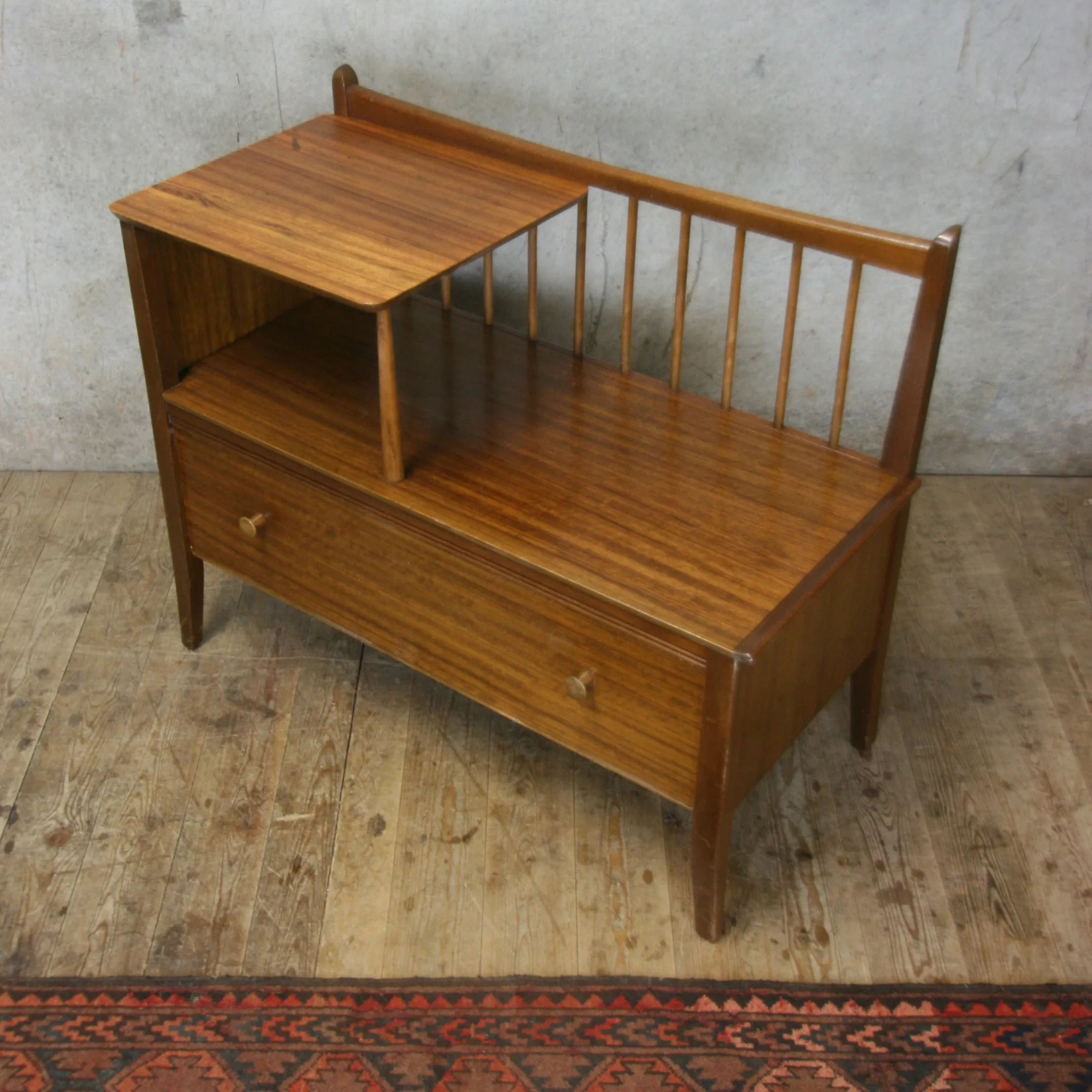 Mid Century Chippy Heath Telephone Seat #0318