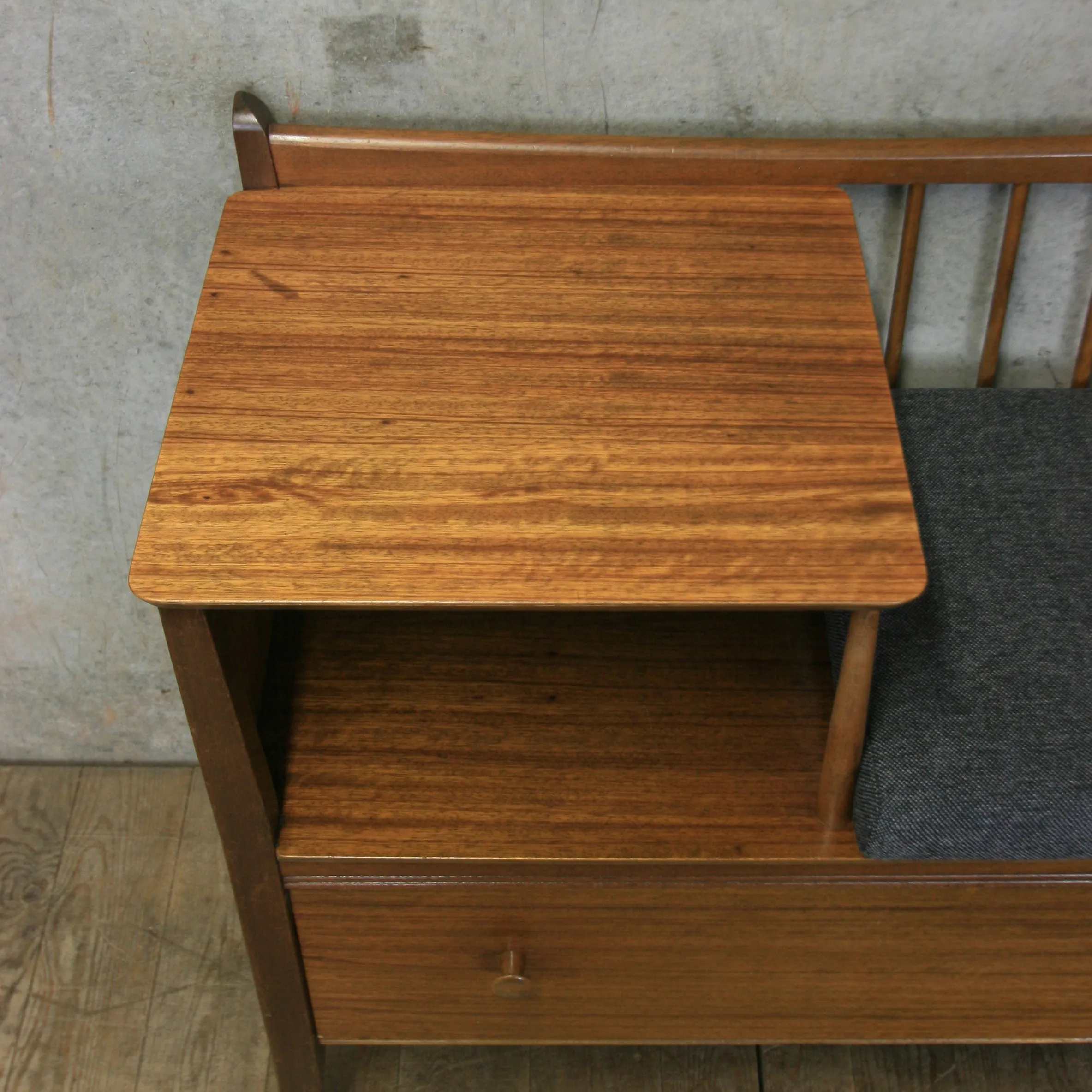 Mid Century Chippy Heath Telephone Seat #0318