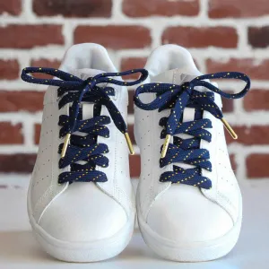 Navy Blue & Gold Laces