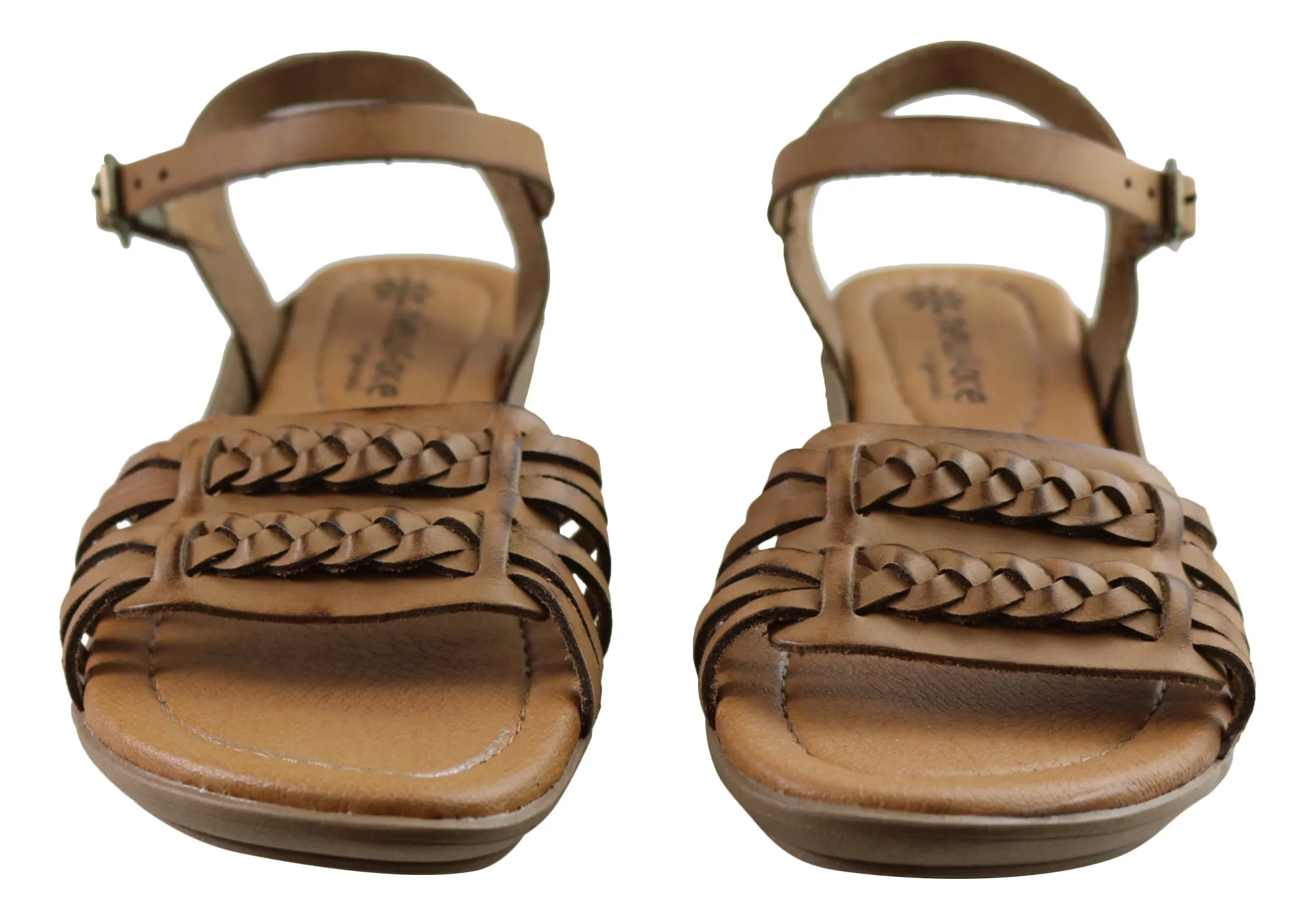 New Face Milena Womens Comfortable Leather Sandals Made In Brazil