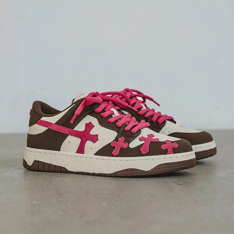 Pink God Cross Street Trend Sneakers