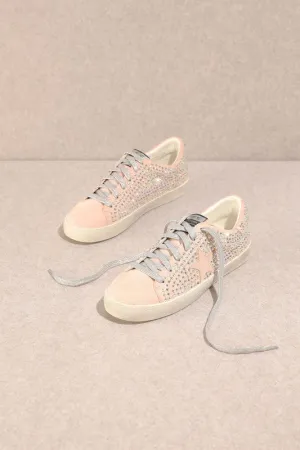 Pink Rhinestone Pink Fashion Sneakers