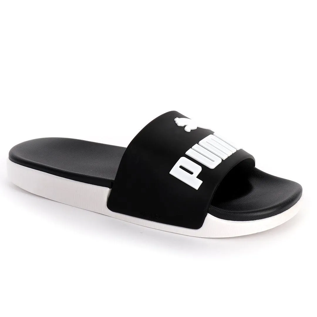 PM Royalcut Comfort All Black With White Rubber Sole Men's Slide