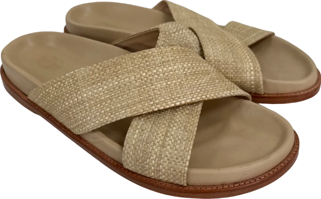 Porte & Paire Beige Woven Leather Sandals EU 42 UK 9