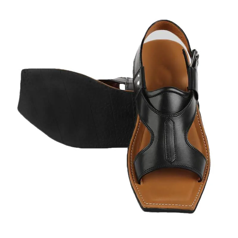 Salika Mens Cowhide Genuine Eco Leather Sandals