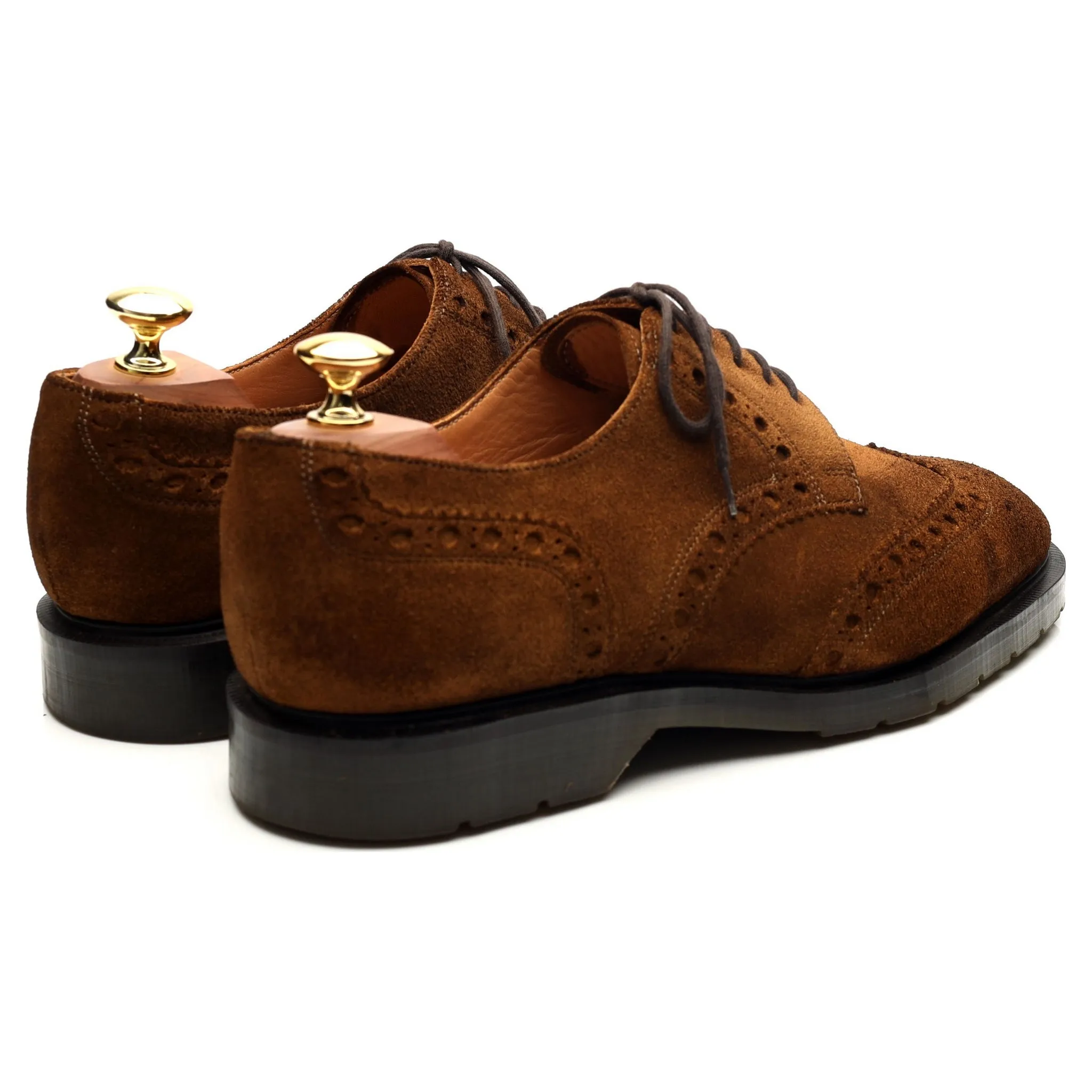 Snuff Brown Suede Derby Brogues UK 8