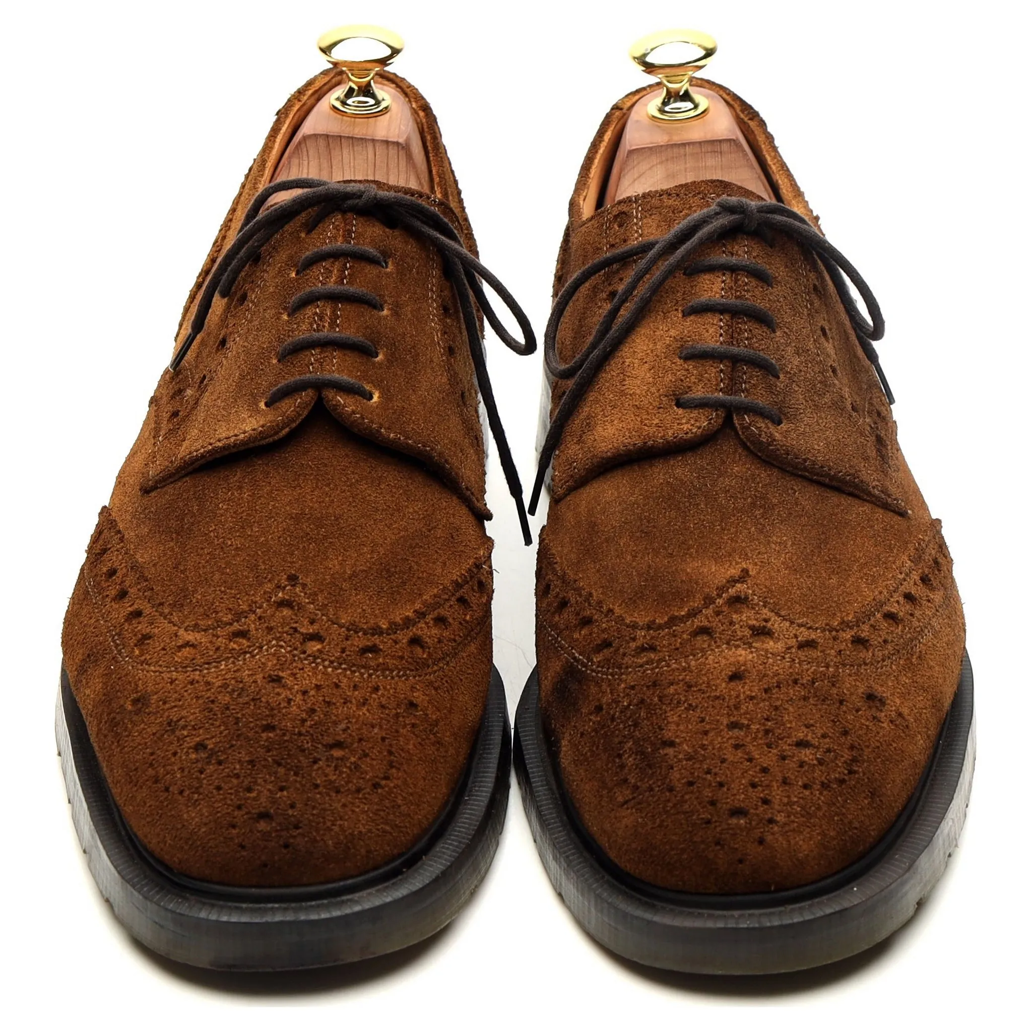 Snuff Brown Suede Derby Brogues UK 8