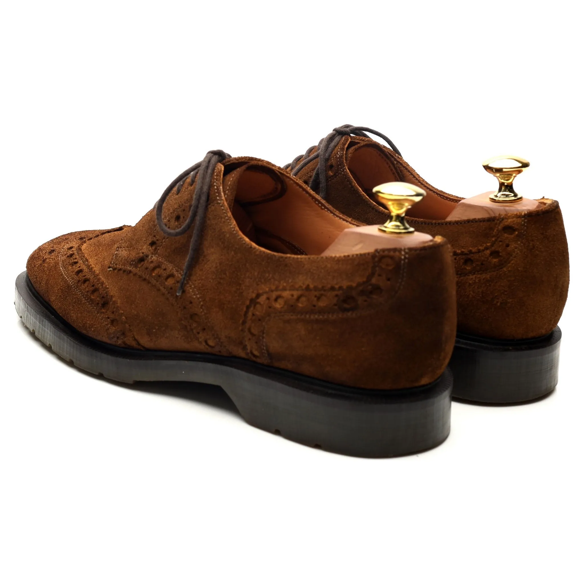 Snuff Brown Suede Derby Brogues UK 8