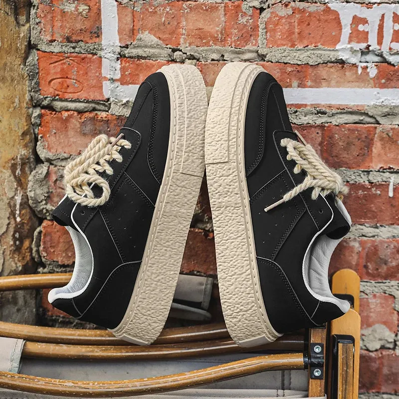 Wiaofellas New Vulcanized Sneakers Men Breathable Canvas Shoes For Men Casual Walking Sneakers Male Men's Chunky Shoes Street Style